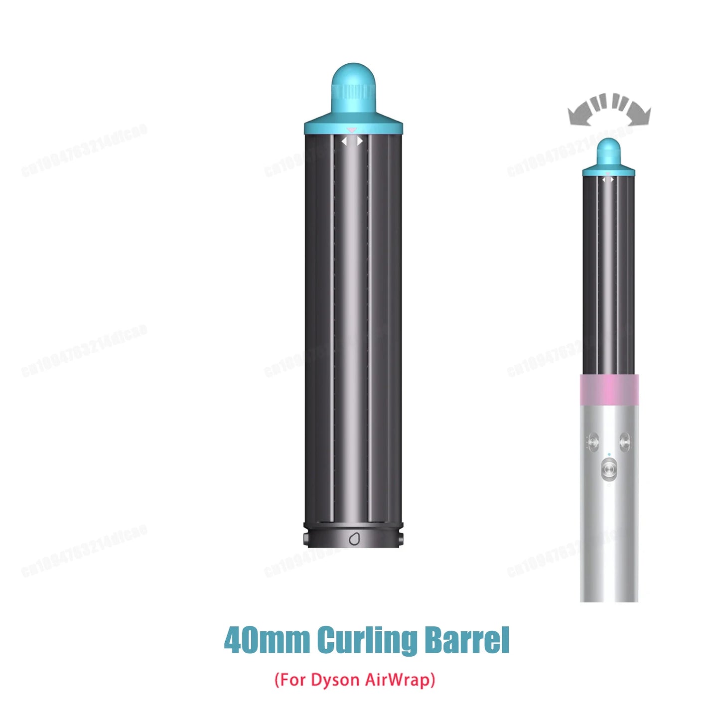 Dyson Airwrap HS01/HS05 Hair Styling Nozzle Brush – 30/40mm Anti-Hair Auto-Curling 360° Rotating Attachment for Dyson Hair Dryer