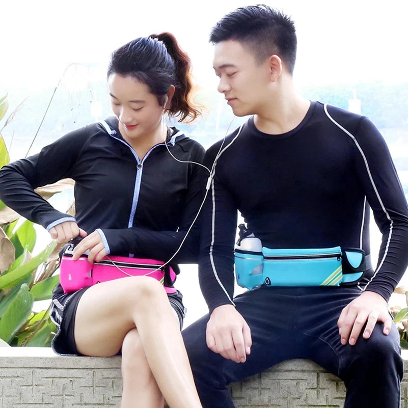 Waterproof Running Waist Bag - Sports Fanny Pack for Men & Women with Phone & Hydration Storage