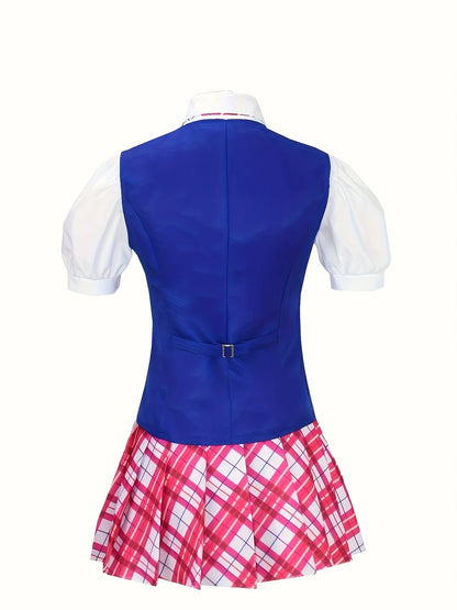 Princess Academy Cosplay Costume Set - Vest, Shirt & Skirt Three-Piece Halloween Uniform Outfit