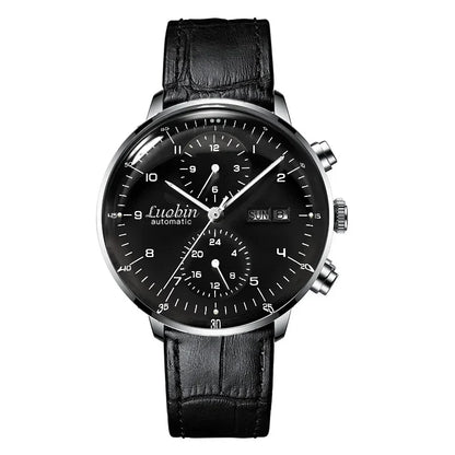 Men’s Fashion Mechanical Watch — 2023 Business Automatic Stainless Steel Luminous Designer Wristwatch