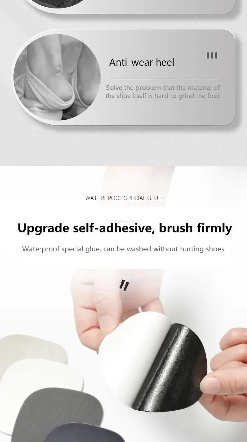 Sports Shoes Heel Repair Stickers – Suede Anti-Wear Self-Adhesive Patches & Insoles