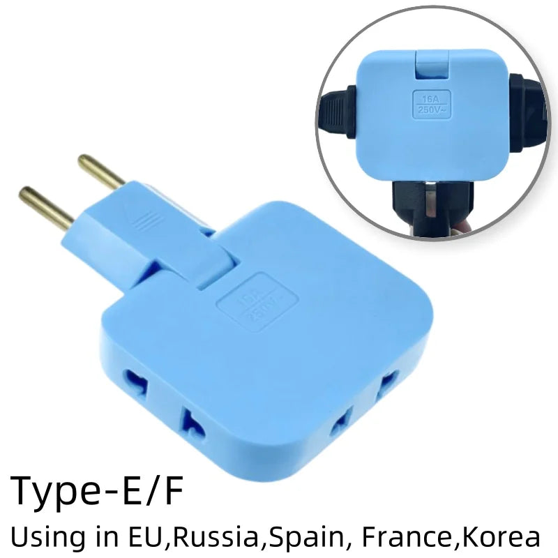 4-in-1 US Wall Outlet Extension Adapter - 180° Rotating Plug for Travel and Portable Power Use in Mexico and Canada