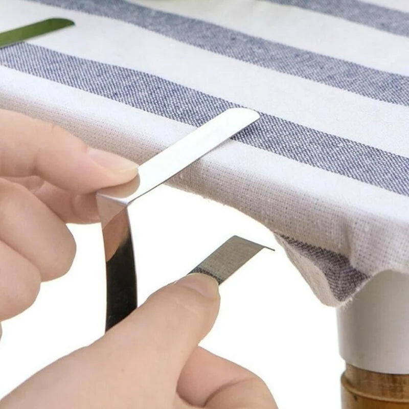 Stainless Steel Anti-Slip Tablecloth Clips - Secure Your Tables with Non-slip Clamps for Weddings, Camping, and More