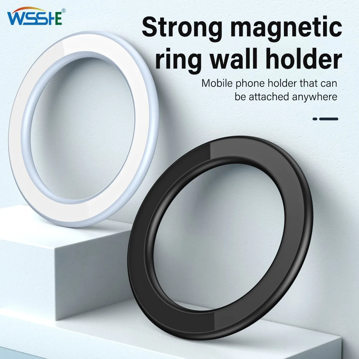 Magnetic Ring Holder for iPhone 14/13/12 – MagSafe Car Mount & Wall Stand for Phone, iPad, and Tablet