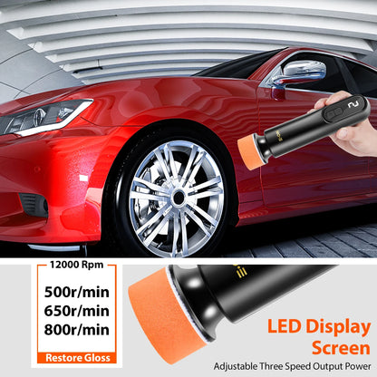 Handheld Wireless Car Polisher | Polishing & Waxing Machine Power Tool for Car Body Cleaning & Repair