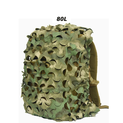 3D Camo Backpack Cover - Laser Cut Camouflage Hunting Bag Cover for 60L/80L Packs, Paintball & Outdoor Gear