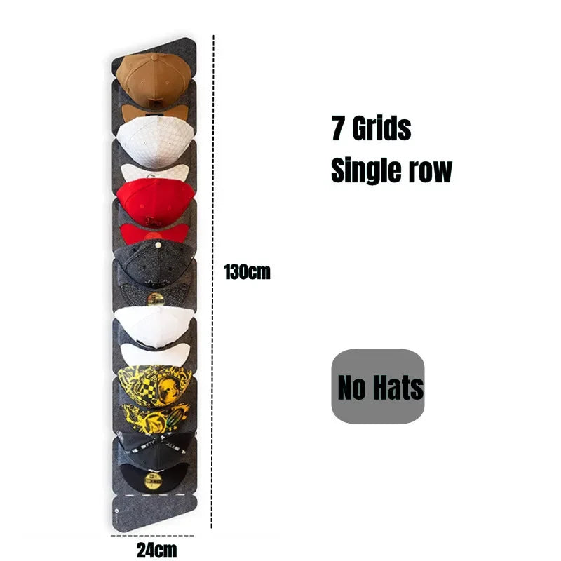 Felt Hat Storage Rack – Wall-Mount Cap Holder & Organizer for Baseball Hats