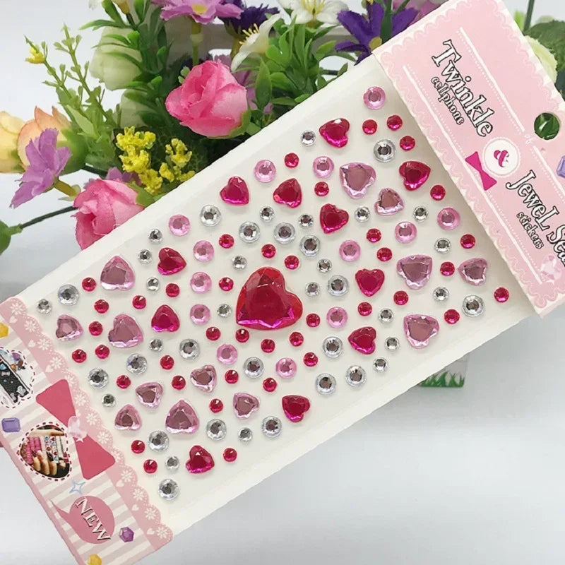 Glitter Face Rhinestone Stickers - Kids Eye & Face Diamond Jewels for Festival Makeup, Parties & Creative Looks