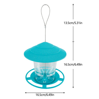 Automatic Foot-Feeding Bird Feeder - Hanging Nut Dispenser Holder with Multiple Hole Food Container, Outdoor Bird Feeding Tool