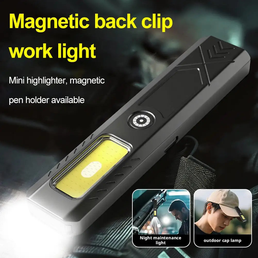 Rechargeable 550LM LED Keychain Flashlight — Mini Pocket Torch Lantern with Magnet for Emergency & Work