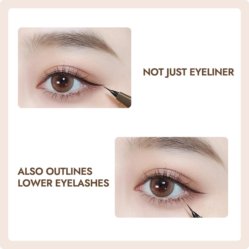 GECOMO 0.01mm Liquid Eyeliner – Super Slim, Waterproof, Quick-Dry, Long-Lasting & No-Smudge Pencil