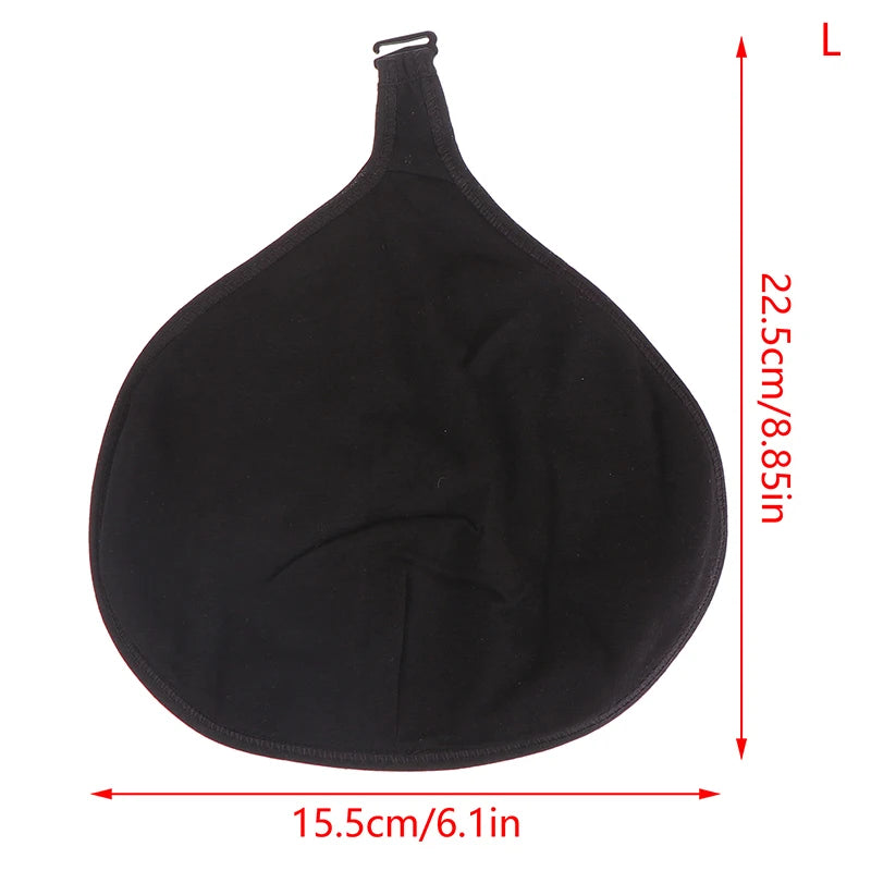 Women Silicone Breast Forms Protective Cotton Pocket Cover – Soft Mastectomy Prosthesis Holder for Artificial Breast Forms, Triangle Shape Comfort Support Accessory