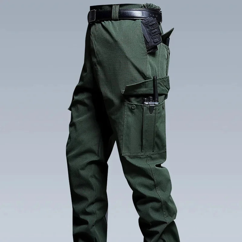 Water Resistant Tactical Work Pants - Multi Pocket Outdoor Military Style Casual Trousers for Men Spring Autumn