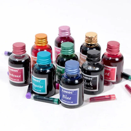 Pure Colorful Fountain Pen Ink — High-Quality 20/30/70ml Refill for Calligraphy, Writing & School Stationery