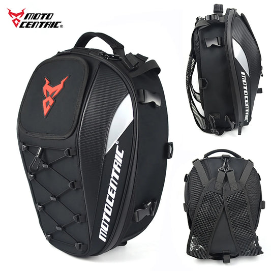 Waterproof Motorcycle Saddle Bag - Reflective, Multi-functional Motorcycle Backpack, High-Capacity Tail Bag Luggage