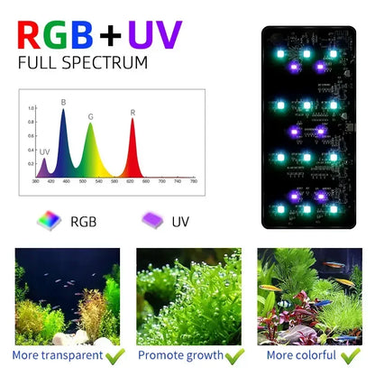 WEEK AQUA USB Aquarium Light - Full Spectrum LED Plant Grow Lamp for Nano Fish Tank & Aquascape