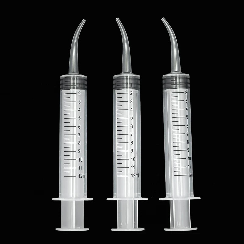 Elbow Syringe Bird Feeding Tool - 12ml Needleless Plastic Medicine Feeder for Pigeon Chick Hand Feeding