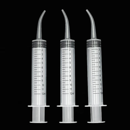 Elbow Syringe Bird Feeding Tool - 12ml Needleless Plastic Medicine Feeder for Pigeon Chick Hand Feeding