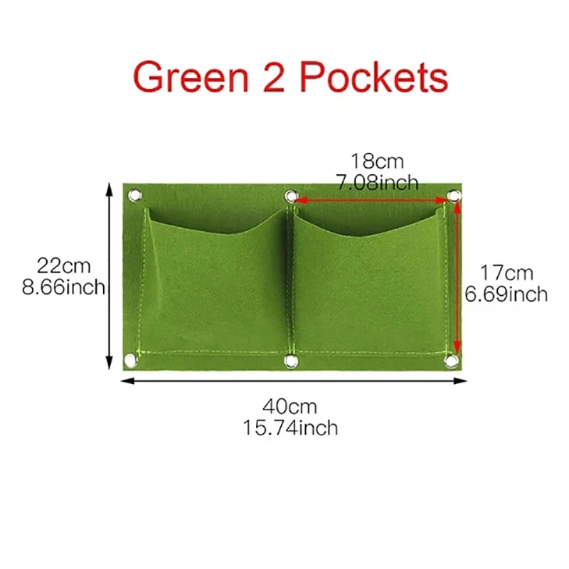 Wall Hanging Planting Bag – Multi-Pocket Vertical Garden Planter for Vegetables, Flowers, and Bonsai