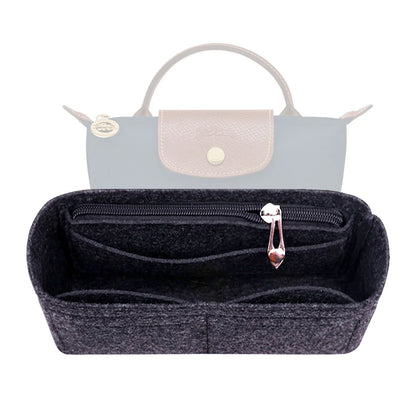 Felt Bag Insert Organizer — Purse & Handbag Organizer for Longchamp Mini Shoulder Bag