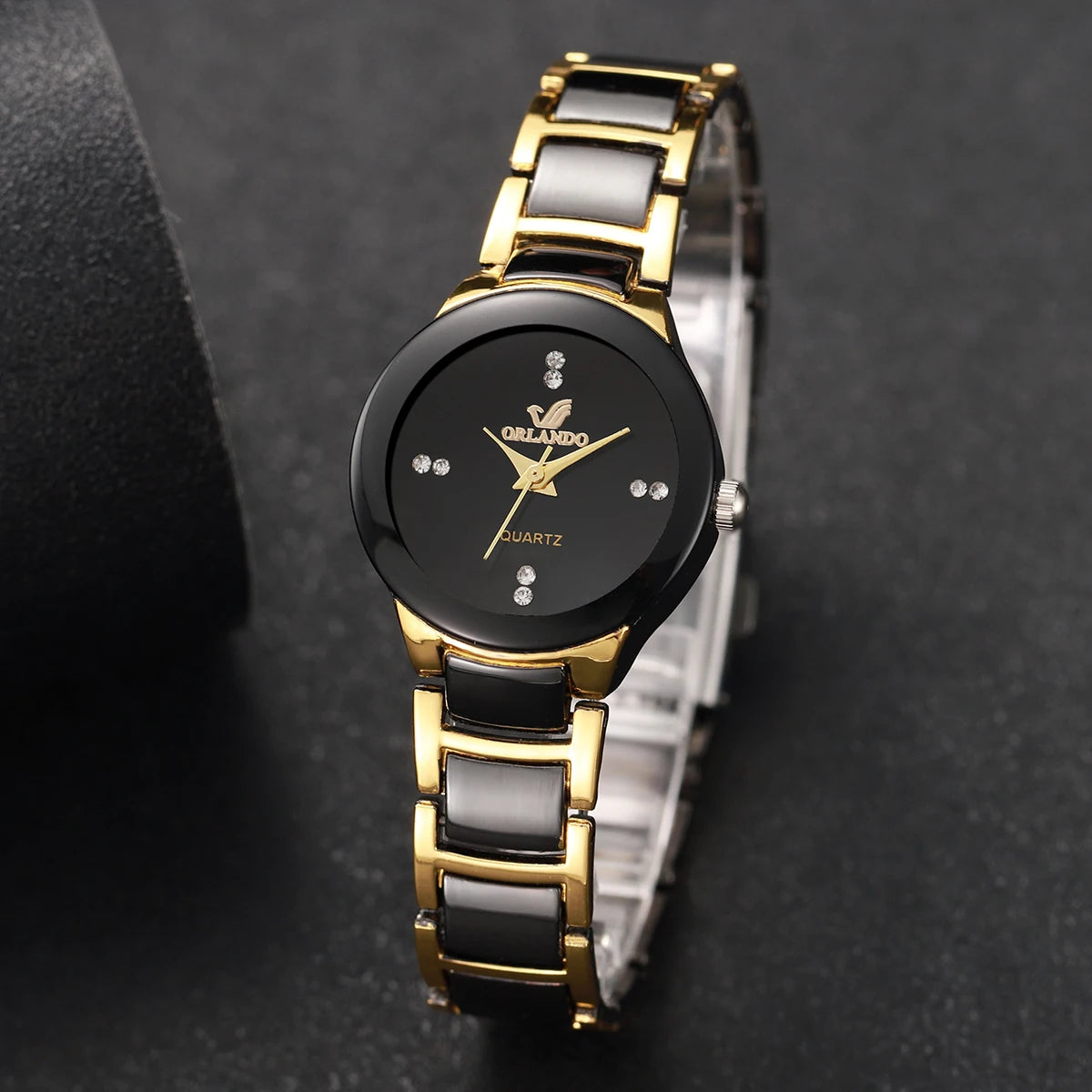 Fashion Rhinestone Women's Watch – Stainless Steel Band Analog Quartz Timepiece