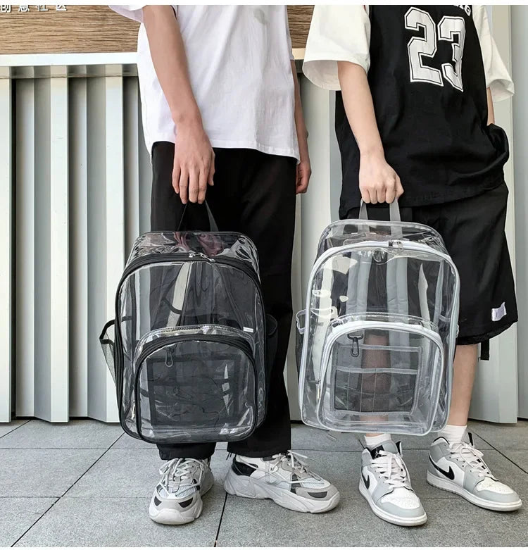Transparent Shoulder Bag | Unisex Large Capacity Waterproof Multifunctional Backpack for Men & Women