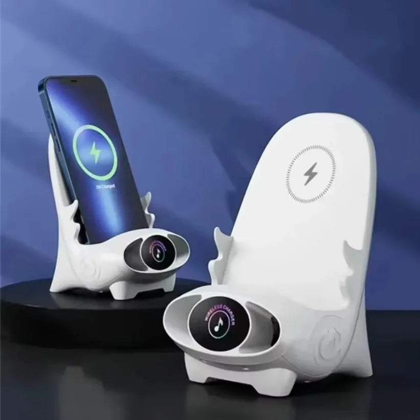 Magnetic Wireless Charging Phone Stand - Mini Chair-Shaped Type-C Fast Charging Station for Phones & Tablets