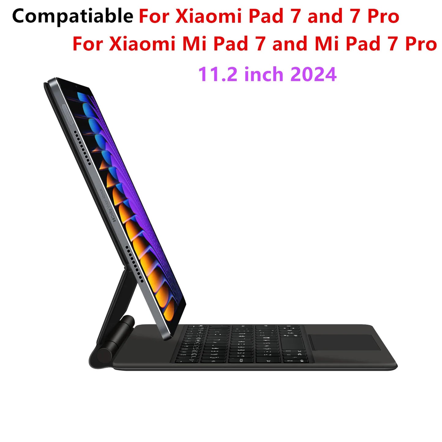 Magic Keyboard Folio for Xiaomi Pad 7 — Smart Case with Portuguese, Spanish, Korean & French Keyboard for Mi Pad 7 Pro 11.2-inch
