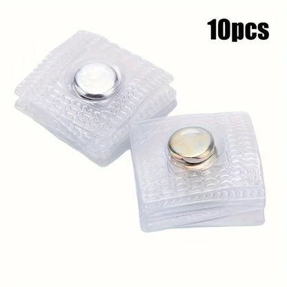 10-Pack Invisible Magnetic Snap Fasteners – 0.99cm Metal Sewing Buttons for Clothing, Bags & DIY Craft Repairs