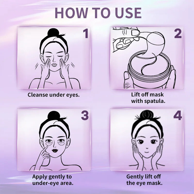 PDRN Under Eye Patches - 60 Patches (30 Pairs) with Niacinamide & Collagen for Dark Circles, Puffiness, Brightening & Hydrating Skin