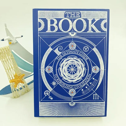 Blue Mysterious Symbol Book - Occult Civilization Guide Hardcover Desktop Collectible Gift for Book Lovers