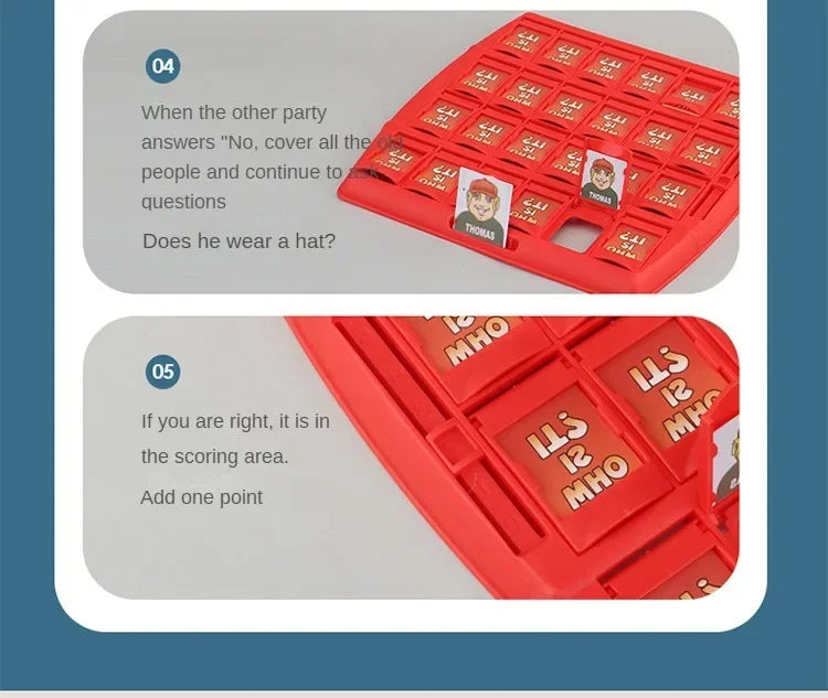 Guess Who I Am Board Game – Parent-Child Interactive Logical Reasoning Toy, Children’s Puzzle & Character Guessing Game