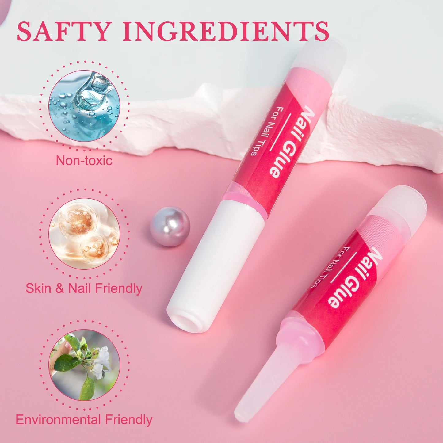 14PCS Nail Glue for Press-On Nails – Super Strong Acrylic Nail Glue, Long-Lasting for Salon Quality Results