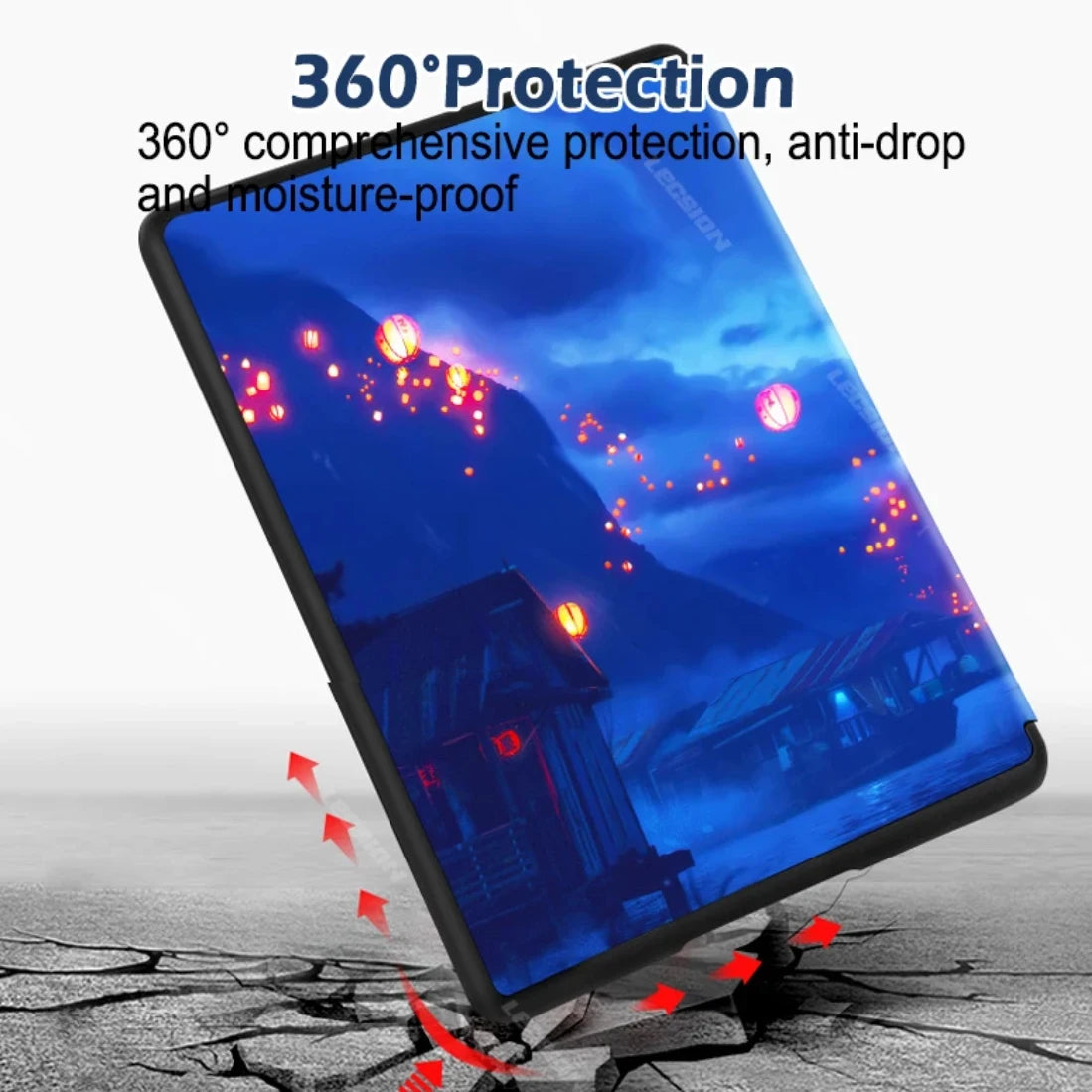 Kindle 10th Gen 6" Leather Case – Hand Strap & Screen Protector Cover with Wake/Sleep Function (2019, J9G29R)