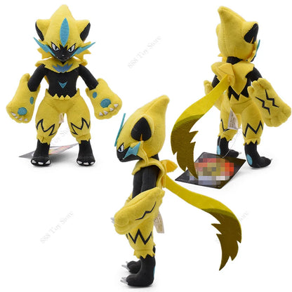 Pokémon Shiny Zeraora Plush Toy – Soft Stuffed Anime Doll, Cute Zeraora Collectible Ornament for Boys, Christmas Gift