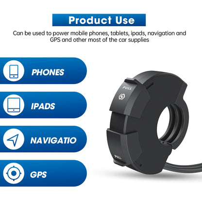 Aluminum Motorcycle Handlebar Phone Holder – Anti-Vibration Navigation & Mirror Mount Stand