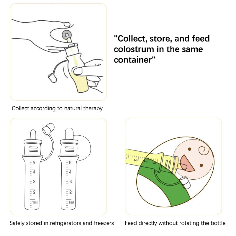 Colostrum Collector - Reusable Breast Milk Collection and Infant Feeding Device
