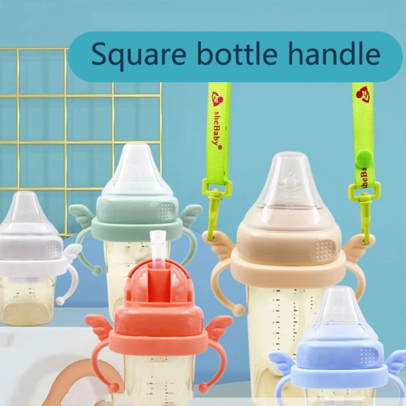 BPA-Free Classic Newborn Bottle Grip Handle – Compatible Silicone Handles for Hegen Bottle, Baby Feeding Accessories