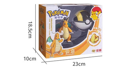 Pokemon Action Figures Set – Pikachu, Gengar, Dragonite, Snorlax & Pokeball Toys
