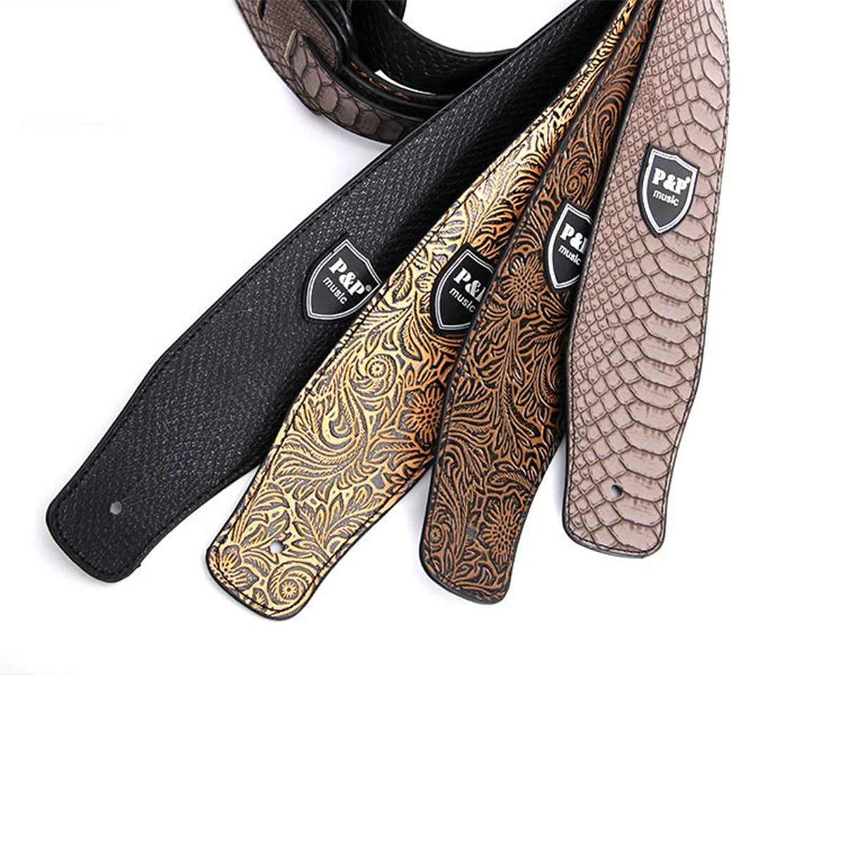 Vintage 2.5 Inch Guitar Strap - Adjustable Soft Embroidered Belt for Classical & Bass Guitars, Music Accessories