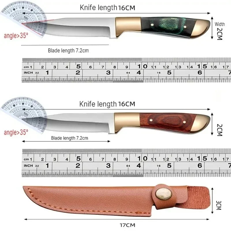 Boning Knife Meat Cleaver – Stainless Steel Mongolian Hand Meat Knife for Roasted Lamb & Steak with Cover