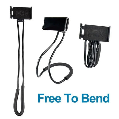 360° Flexible Neck Phone Holder - Hands-Free Hanging Stand for iPhone, Samsung & Xiaomi