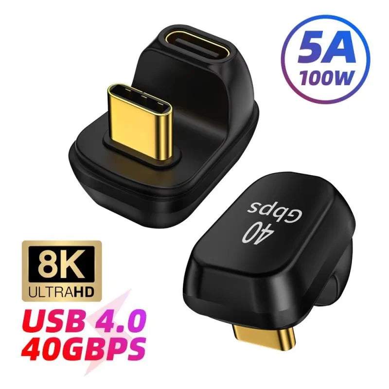 USB-C 4K OTG Adapter - 100W Fast Charging 40Gbps Data Transfer Extension Connector