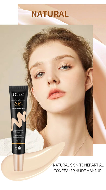 Ocheal 30g BB/CC Sunscreen Cream SPF 50/PA+++ – Anti-Aging, Long-Lasting Full Coverage Facial Foundation