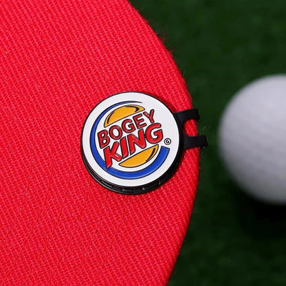 Bogey Ball King Golf Hat Clips – Magnetic Golf Ball Marker, Trendy Cap Clip Jewelry Gift for Golf Lovers