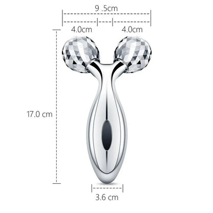 3D Facial Roller Massager — Manual Beauty Device for Muscle Lifting & Skin Care, for Women & Men