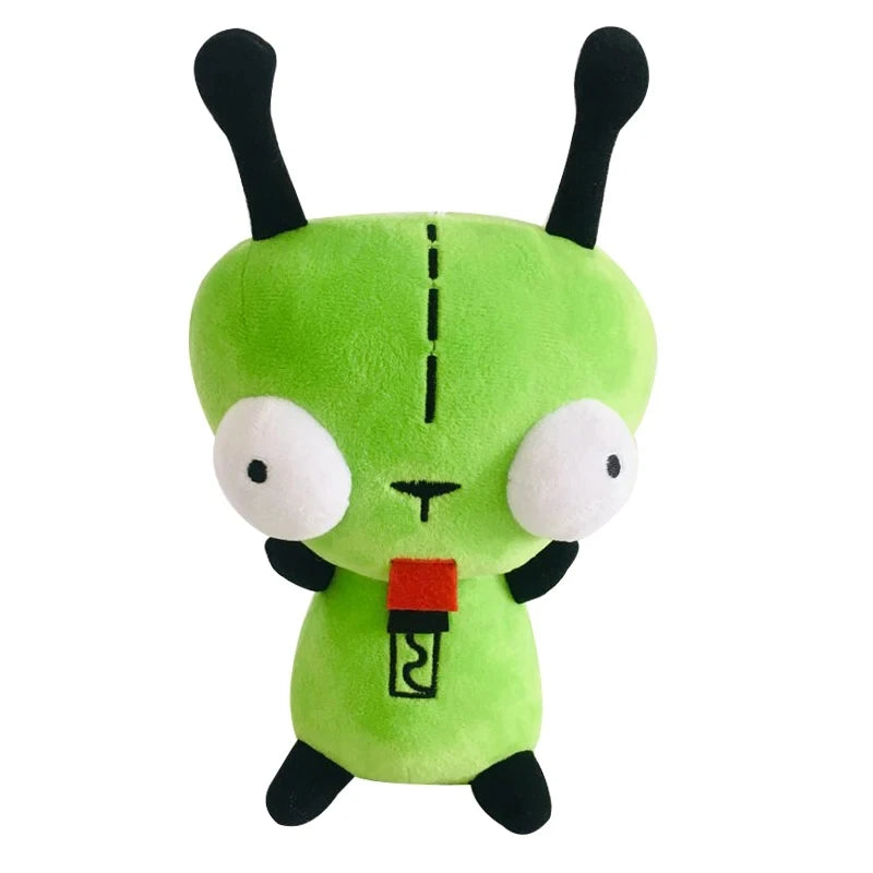 28cm Alien ET 3D Eyes Green Plush Toy – Invader ZIM GIR Dog Soft Stuffed Collectible, Christmas Gift for Children