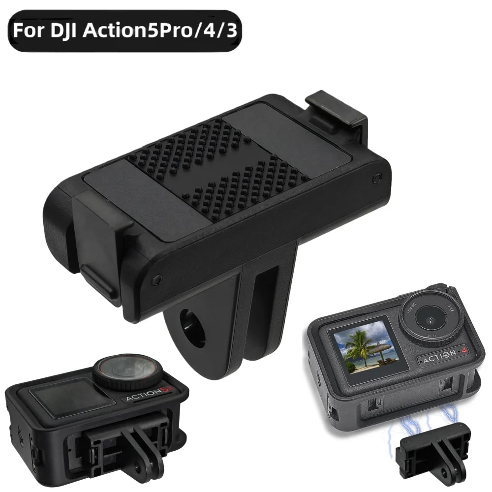 Magnetic Quick Release Adapter - Tripod Mount Base for DJI Osmo Action 5 Pro, 4 & 3 Cameras
