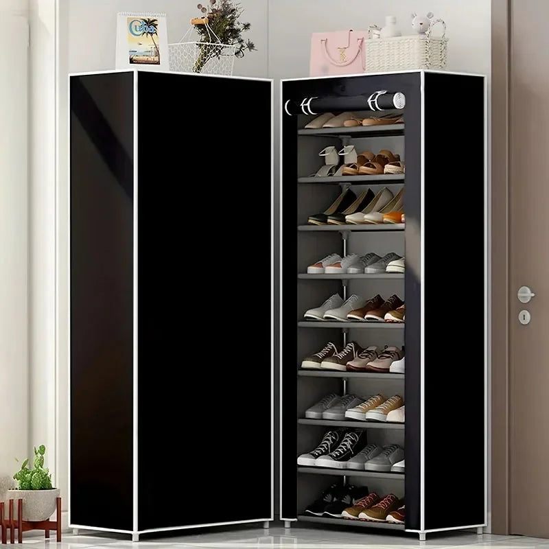 Multilayer Dustproof Shoe Storage Rack – Space-Saving Nonwoven Shoe Cabinet & Organizer for Home Furniture