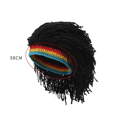 Men’s Handmade Crochet Hip Hop Cap – Warm Winter Hat for Halloween, Xmas & Birthday Gifts